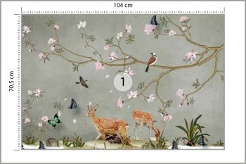 Fototapeta Jeleń Pośród Roślin - obrazek 3