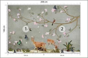 Fototapeta Jeleń Pośród Roślin - obrazek 3