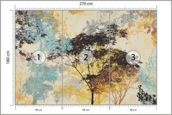 Fototapeta Malowane Drzewa Vintage - obrazek 3