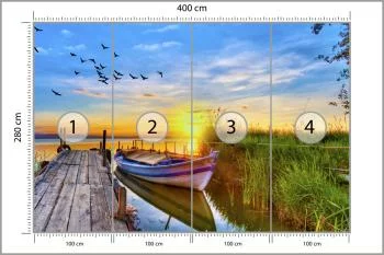 Fototapeta Łódka Przy Pomoście - obrazek 3