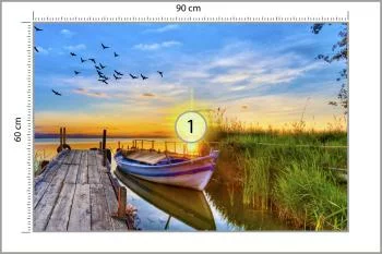 Fototapeta Łódka Przy Pomoście - obrazek 3