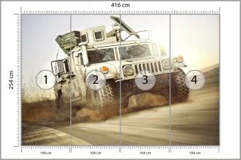Fototapeta Pojazd Opancerzony Na Pustyni - obrazek 3