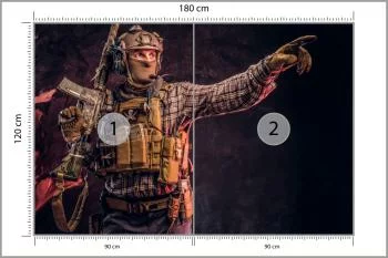Fototapeta Żołnierz W Kamuflażu - obrazek 3