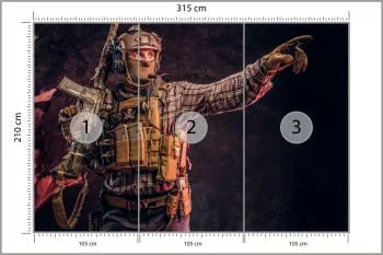 Fototapeta Żołnierz W Kamuflażu - obrazek 3