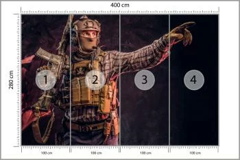 Fototapeta Żołnierz W Kamuflażu - obrazek 3