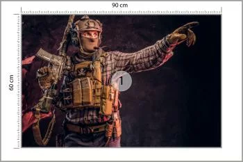 Fototapeta Żołnierz W Kamuflażu - obrazek 3
