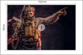 Fototapeta Żołnierz W Kamuflażu - obrazek 3