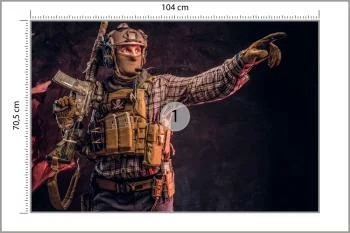 Fototapeta Żołnierz W Kamuflażu - obrazek 3