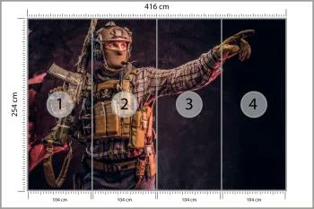 Fototapeta Żołnierz W Kamuflażu - obrazek 3