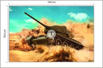 Fototapeta Czołg Bojowy Na Pustyni - obrazek 3