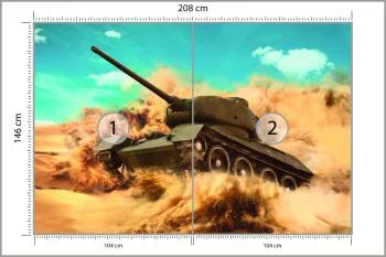 Fototapeta Czołg Bojowy Na Pustyni - obrazek 3