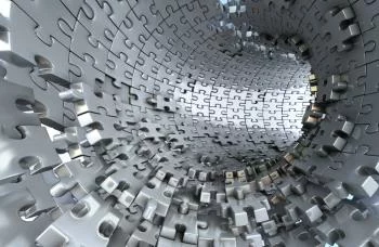Fototapeta 3D Tunel z Puzzli - obrazek 2