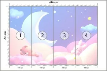 Fototapeta Słodki Miś W Chmurach - obrazek 3