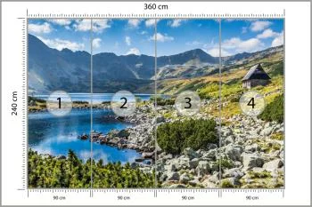 Fototapeta Górskie Jezioro W Dolinie - obrazek 3
