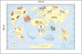 Fototapeta Dziecięca Mapa Vintage - obrazek 3