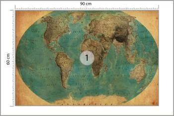 Fototapeta Stara Mapa Świata - obrazek 3