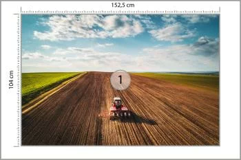 Fototapeta Widok Z Lotu Ptaka Na Traktor Na Polu - obrazek 3