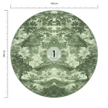 Fototapeta Okrągła Do Lasu Na Zielono - obrazek 3