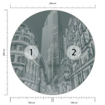 Fototapeta Okrągła Londyn Półtonów - obrazek 3