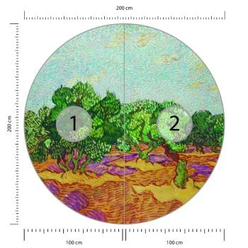 Fototapeta Okrągła Drzewa Oliwne - obrazek 3