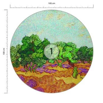 Fototapeta Okrągła Drzewa Oliwne - obrazek 3