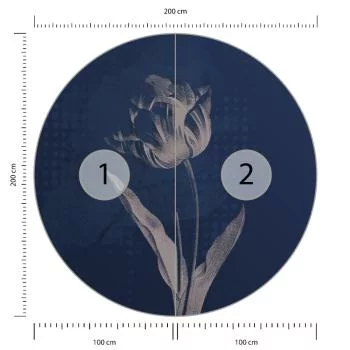 Fototapeta Okrągła Ciemne Rośliny Botaniczne I - obrazek 3