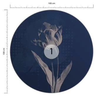 Fototapeta Okrągła Ciemne Rośliny Botaniczne I - obrazek 3