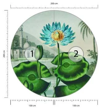 Fototapeta Okrągła Lotos Azul - obrazek 3