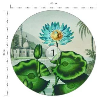 Fototapeta Okrągła Lotos Azul - obrazek 3