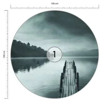 Fototapeta Okrągła Widok Na Jezioro Z Molo Pier Ii Autorstwa George&#039;a Digalakisa - obrazek 3