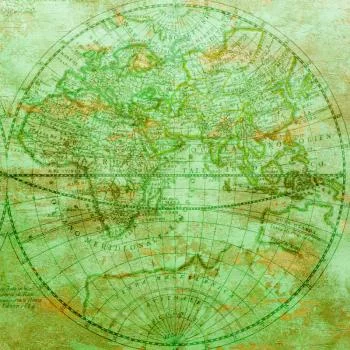 Fototapeta Okrągła Mappa Mundi Wschód - obrazek 2