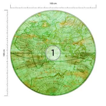Fototapeta Okrągła Mappa Mundi Wschód - obrazek 3