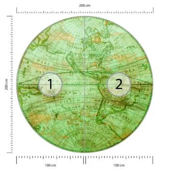 Fototapeta Okrągła Mappa Mundi Zachód - obrazek 3