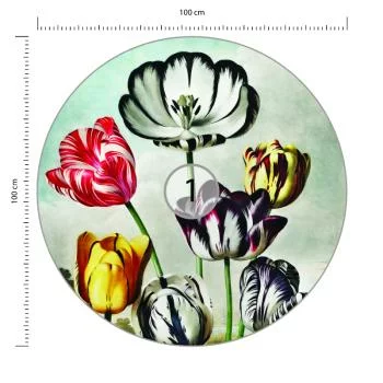 Fototapeta Okrągła Tulipany - obrazek 3