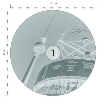 Fototapeta Okrągła Półtony Berlińskie - obrazek 3