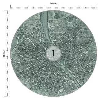 Fototapeta Okrągła Mapa Paryża - obrazek 3