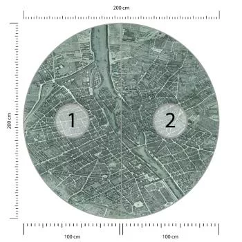 Fototapeta Okrągła Mapa Paryża - obrazek 3