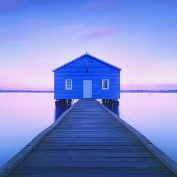 Fototapeta Okrągła Boathouse Autorstwa Richarda Vandewalle&#039;a - obrazek 2