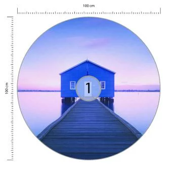 Fototapeta Okrągła Boathouse Autorstwa Richarda Vandewalle&#039;a - obrazek 3