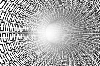 Fototapeta 3D Tunel - Czarno-Biała - obrazek 2