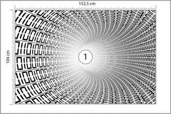 Fototapeta 3D Tunel - Czarno-Biała - obrazek 3