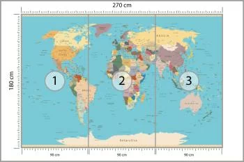 Fototapeta Mapa Świata - Podział Polityczny - obrazek 3