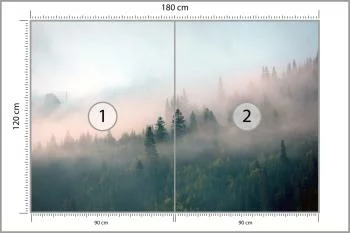 Fototapeta - Leśne Wzgórza Zanurzone we Mgle - obrazek 3
