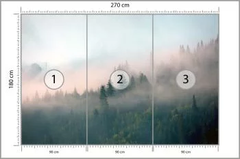 Fototapeta - Leśne Wzgórza Zanurzone we Mgle - obrazek 3