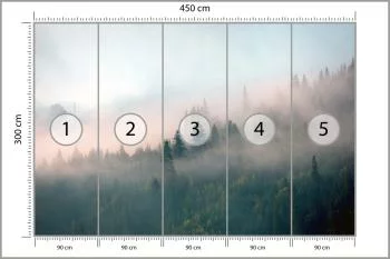 Fototapeta - Leśne Wzgórza Zanurzone we Mgle - obrazek 3