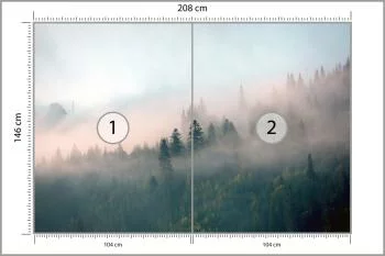 Fototapeta - Leśne Wzgórza Zanurzone we Mgle - obrazek 3