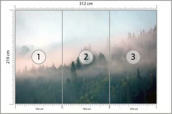 Fototapeta - Leśne Wzgórza Zanurzone we Mgle - obrazek 3