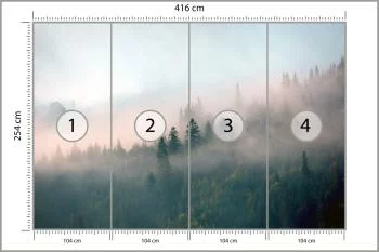 Fototapeta - Leśne Wzgórza Zanurzone we Mgle - obrazek 3