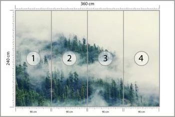 Fototapeta - Zalesione Wzgórza we Mgle - obrazek 3