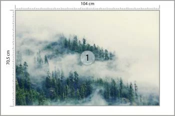 Fototapeta - Zalesione Wzgórza we Mgle - obrazek 3